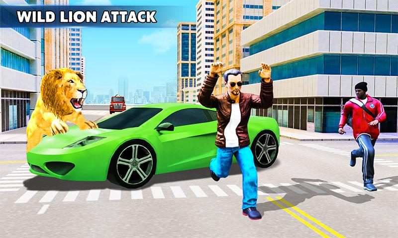 Screenshot 3: Angry Lion City Attack: Wild Animal Games