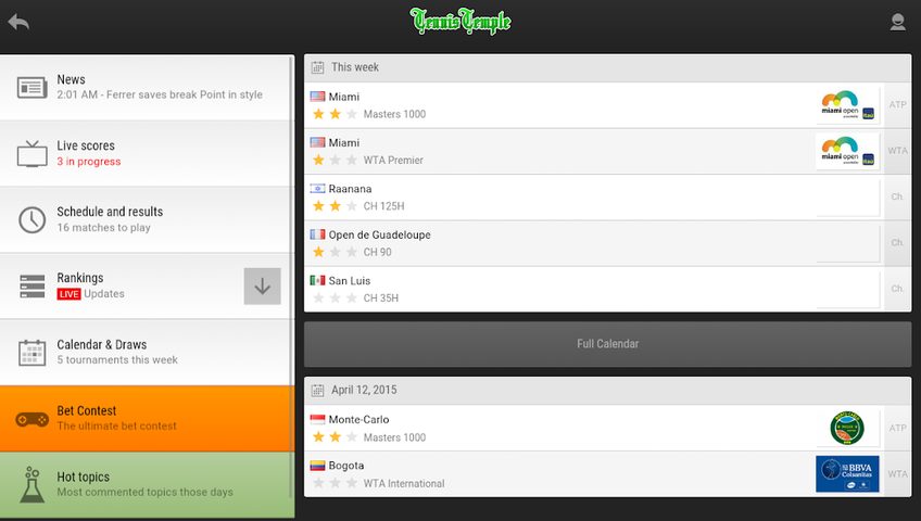 Screenshot 20: Tennis Temple - Live scores