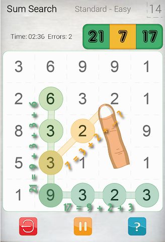 Captura 7: Búsqueda de sumas: un juego para el cerebro