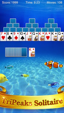 Screenshot 1: TriPeaks Solitaire