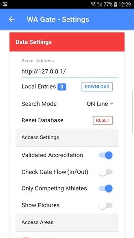 Captura 2: Control de acceso al recinto de tiro con arco