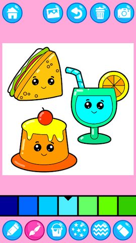 Screenshot 2: Cute Kawaii Colouring Book for Kids with Glitters