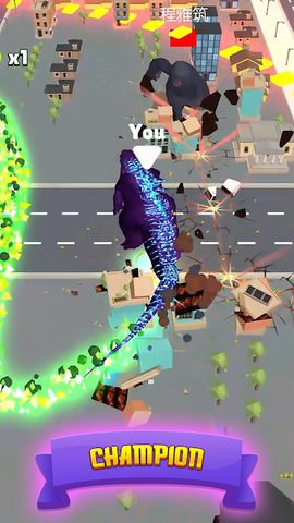 Screenshot 3: Rainbow Run - Blue Monster