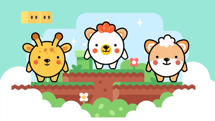 Captura 7: Aventura de saltos de pasteles con animales encantadores