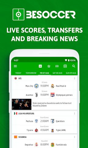 Captura 1: Marcadores de Fútbol en Vivo