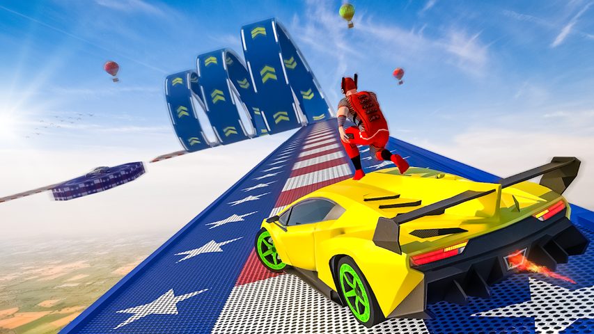 Screenshot 5: Superhero Car: Mega Ramp Games