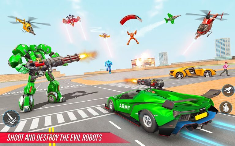 Screenshot 6: Army Bus Robot Car Game 3d