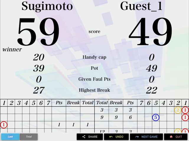 Screenshot 15: neon cue sports score board