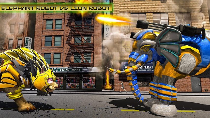 Screenshot 15: Elephant Vs Lion Robot Game