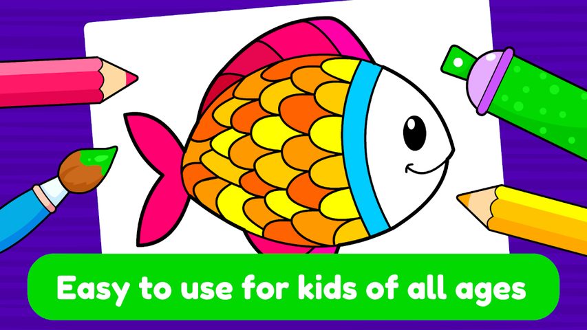 Screenshot 1: Learning & Coloring Game for Kids & Preschoolers