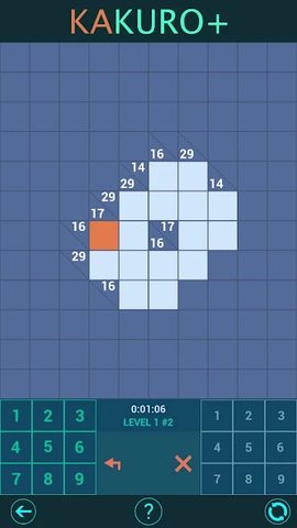 Screenshot 17: Kakuro Plus. Cross-Sums.