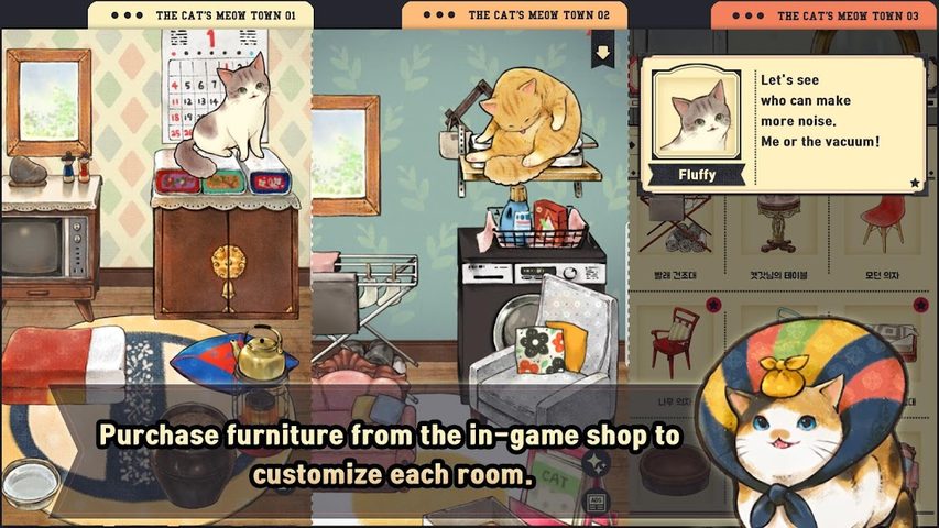 Screenshot 2: The cat's meow town