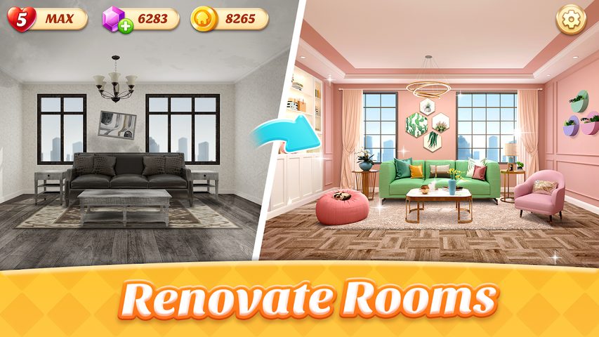 Captura 1: Desafío de decoración: diseña hogares de sueños