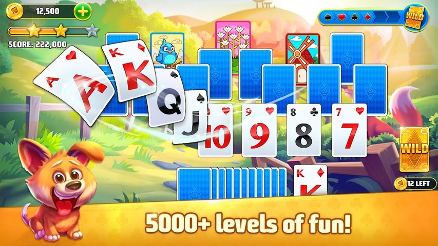 Screenshot 1: Solitaire TriPeaks Journey