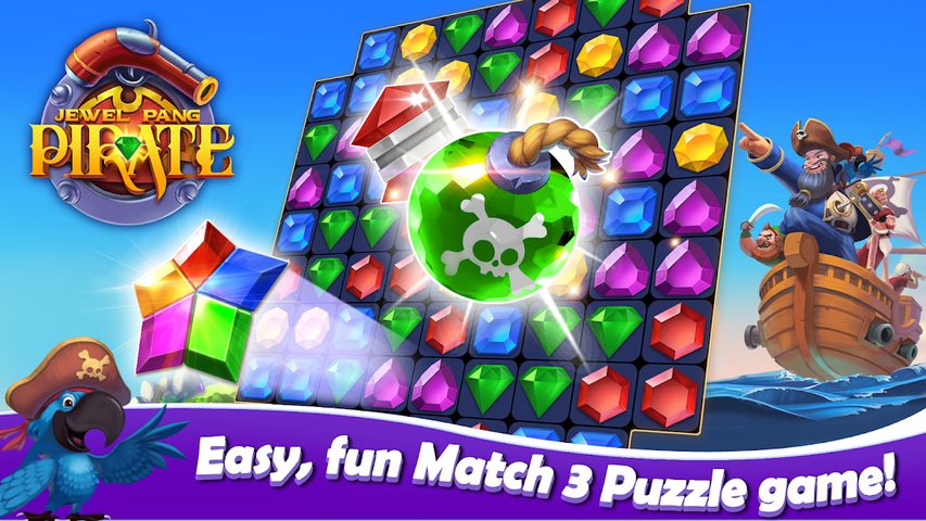 Screenshot 1: Pirate Jewel Pang: Match 3