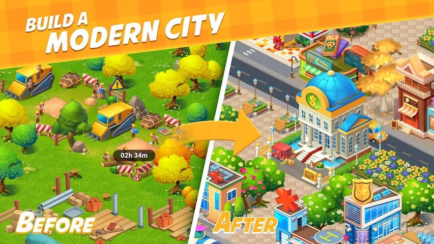 Captura 19: Aventura en la construcción de la ciudad y la granja