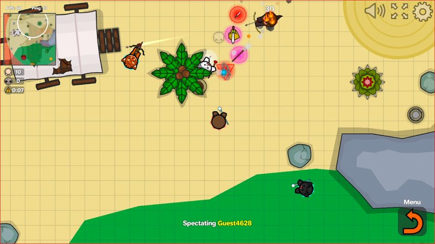 Screenshot 2: Thelast.io - 2D Battle Royale