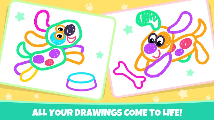 Screenshot 4: Pets Drawing for Kids and Toddlers games Preschool