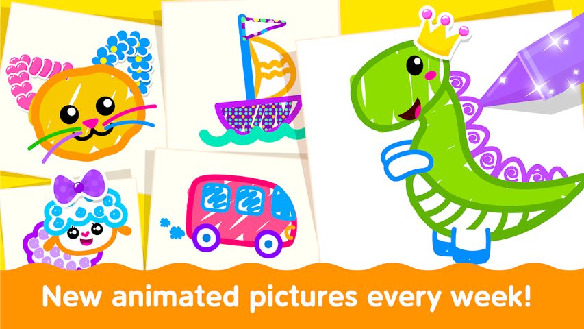 Screenshot 15: Bini Toddler Drawing Apps! Coloring Games for Kids