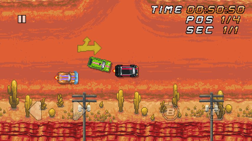 Captura 2: Aventura de carreras retro