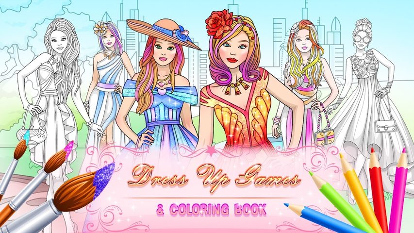 Screenshot 1: Dress Up Games & Coloring Book
