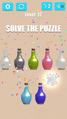 Captura 1: Puzzle de clasificación de agua
