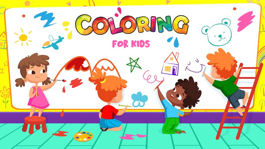 Screenshot 1: Coloring book for kids - Doodle, Color & Draw Game