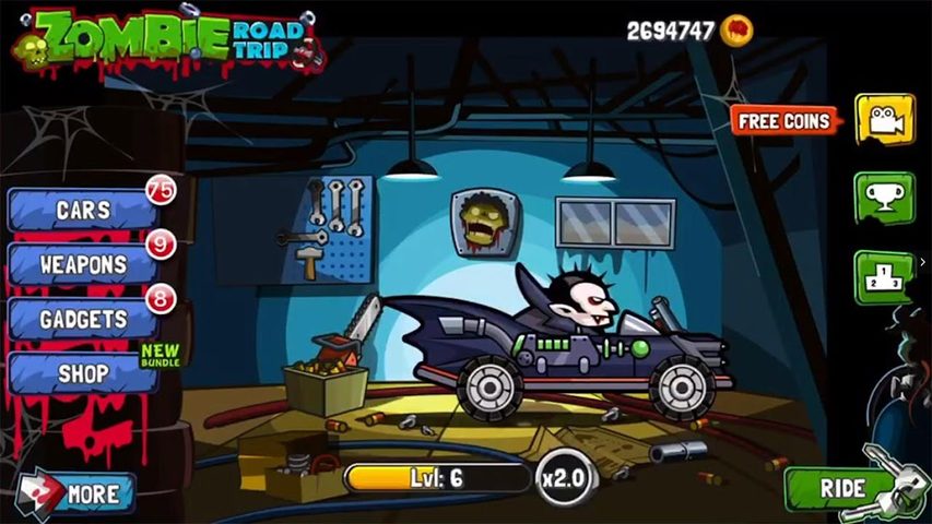 Screenshot 1: Zombie Road Trip