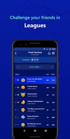 Captura 6: UEFA Gaming: Fantasy y Predicciones