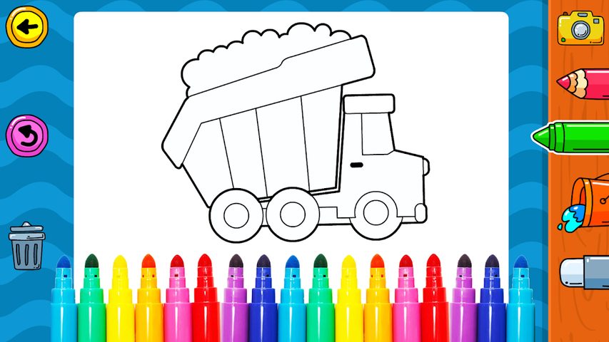Screenshot 4: Vehicles Coloring for Kids: Trucks & Cars Game