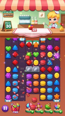 Скриншот 5: Сладкая игра 'Три в ряд' с конфетами