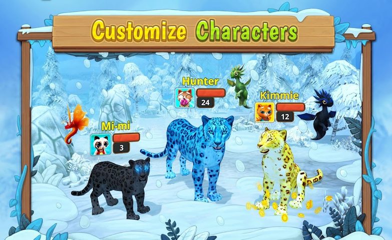 Screenshot 2: Snow Leopard Family Sim Online
