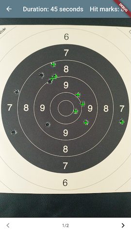Screenshot 1: Shooting range hit marker