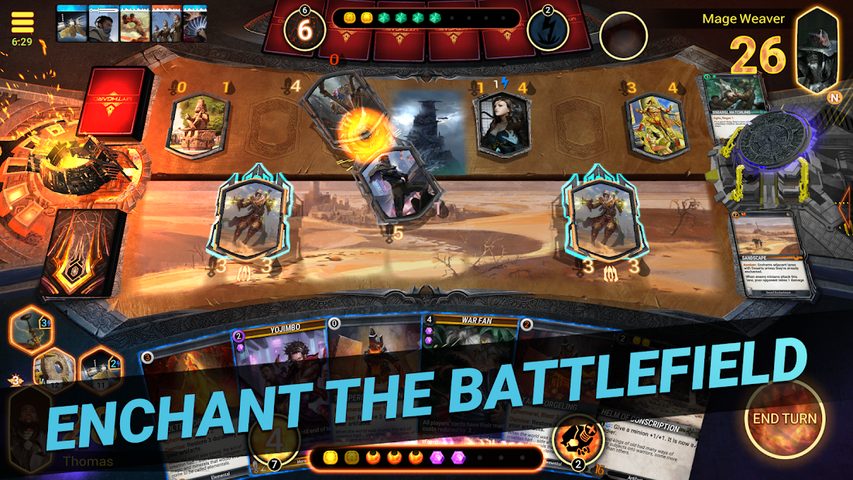 Captura 2: Batalla de cartas míticas