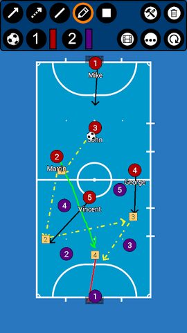 Captura 1: Tablero Táctico de Futsal