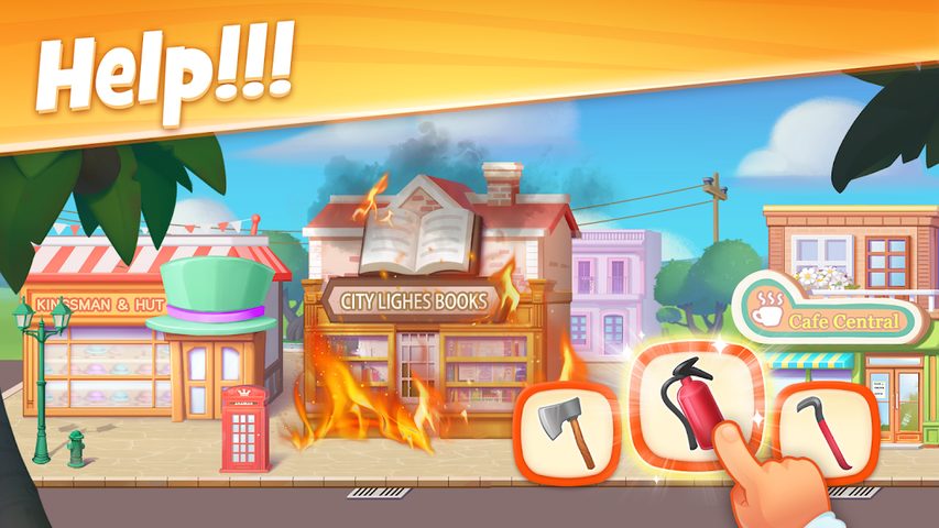 Screenshot 1: Town Story - Match 3 Puzzle