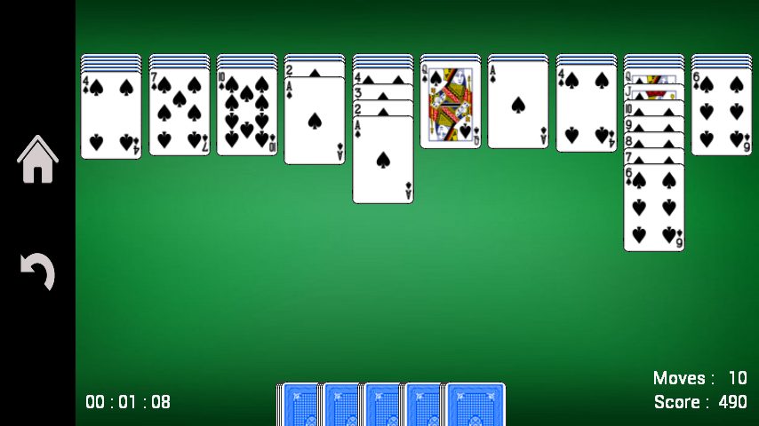Screenshot 1: Spider Solitaire