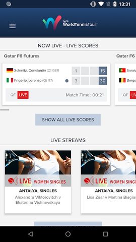 Captura 1: Marcadores de Tenis en Vivo