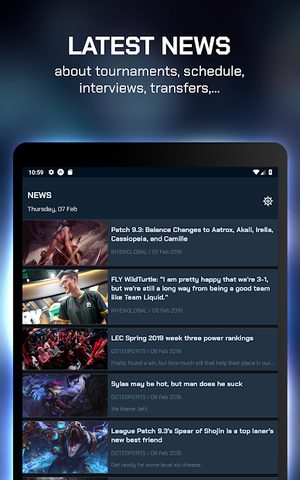 Captura 12: Seguimiento de puntuaciones de esports