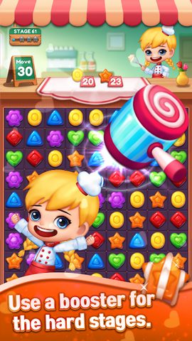 Скриншот 3: Сладкая игра 'Три в ряд' с конфетами