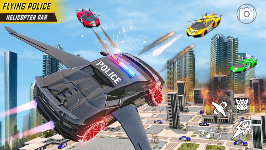 Screenshot 2: Helicopter Game - Robot Police