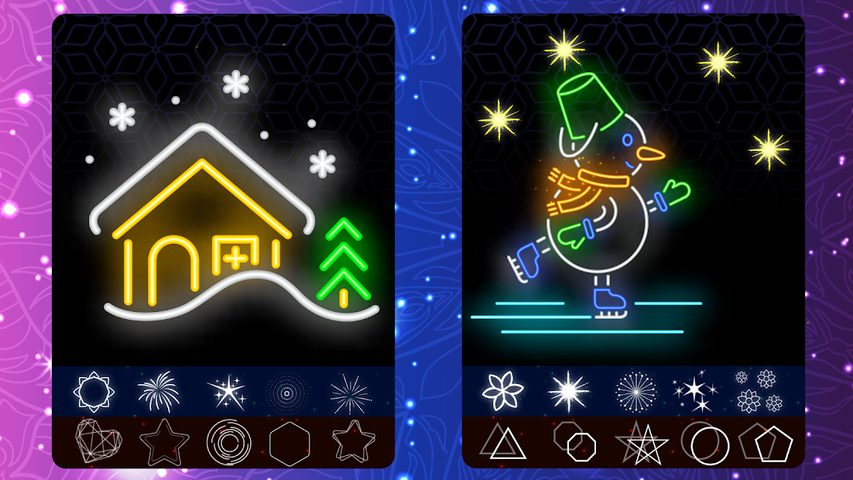 Screenshot 2: Glow Doodle Art - Color & Draw