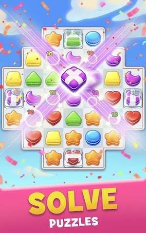 Captura 1: Aventura de puzzles dulces «Tres en raya»