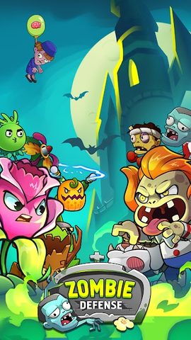 Screenshot 1: Zombie Defense - Plants War - Merge idle games
