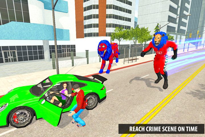 Screenshot 4: Police Lion Robot Superhero: Super Speed Hero Game