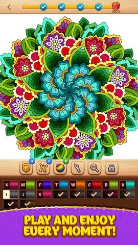Screenshot 5: Cross Stitch Coloring Mandala