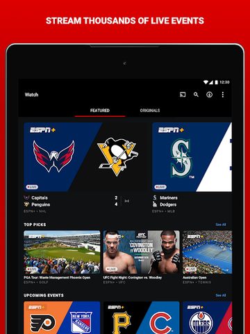 Скриншот 16: Приложение ESPN для спорта