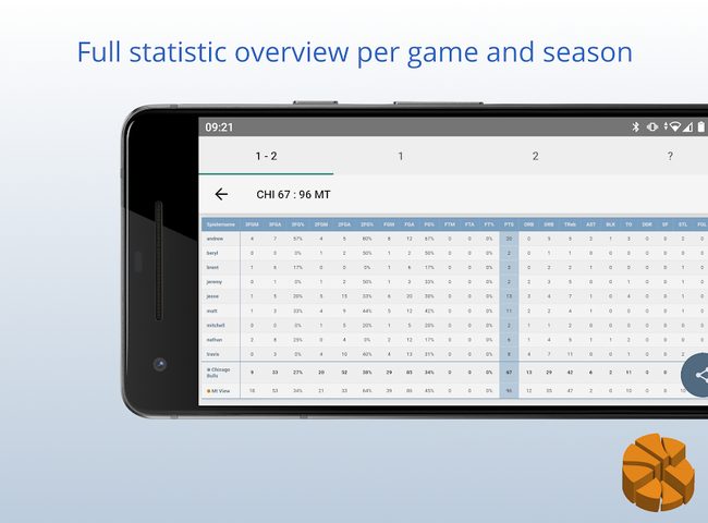 Screenshot 4: Statastic Basketball - record.analyze.improve