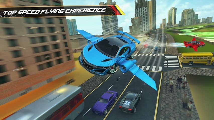 Screenshot 3: Flying Car Games 3d