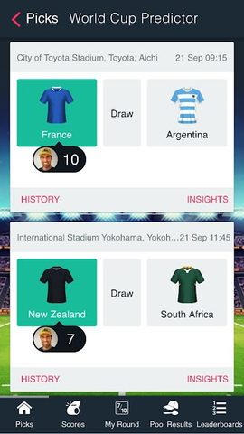 Captura 1: Predictor Deportivo y Juegos de Fantasía